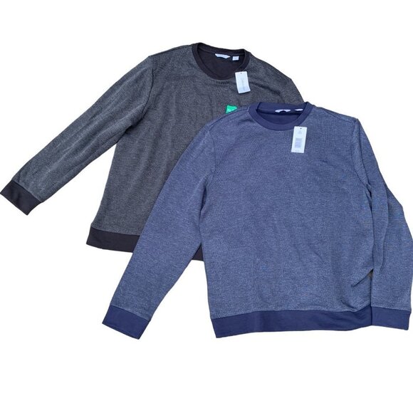 BUNDLE of 2 Brand New Calvin Klein Sweatshirt XL Gray & Blue - Picture 1 of 9